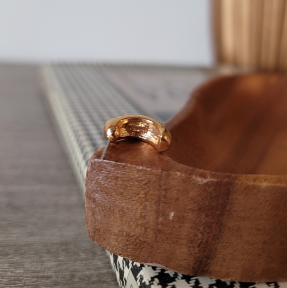 VTG Roman Gold Pave Earrings - Picture 8 of 8